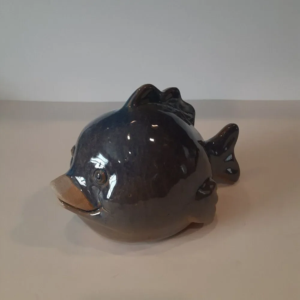Stoneware Fish Blues & Earthtones Whimsy Decor